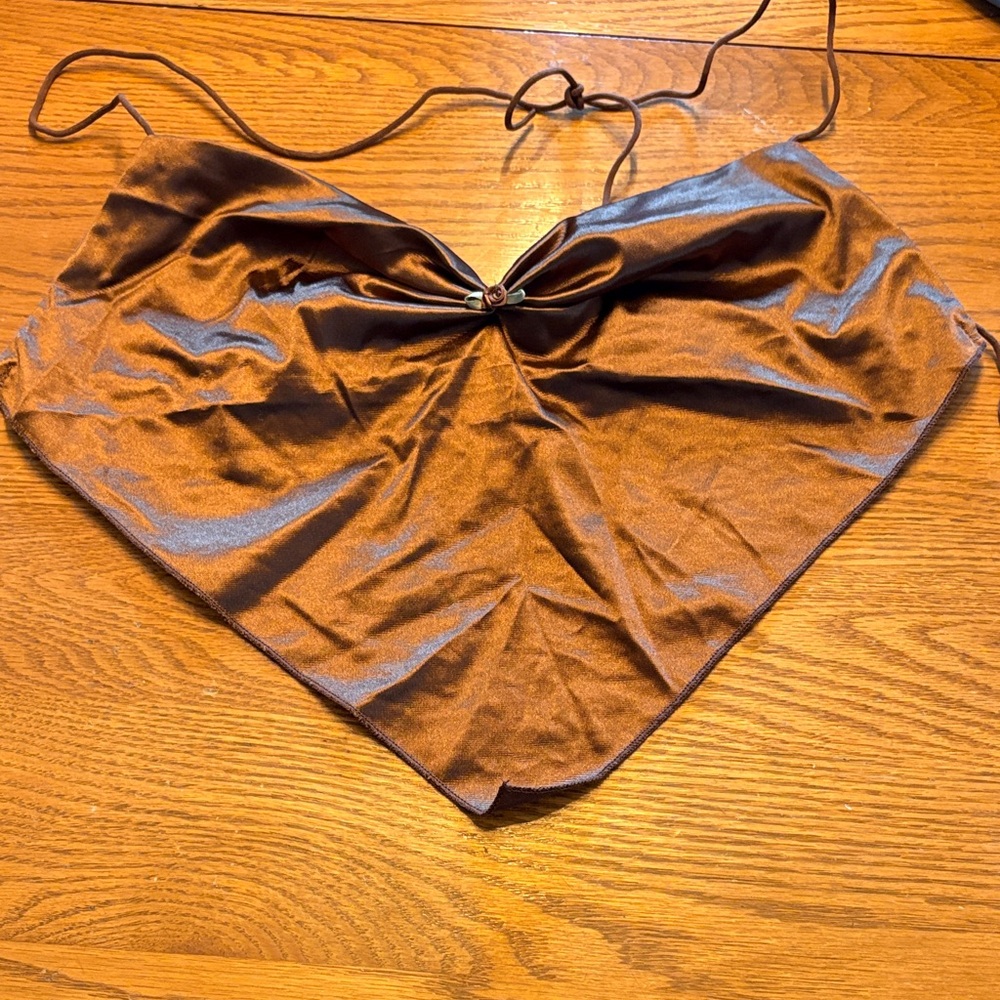 (5/$20) Cider Chocolate Satin Top